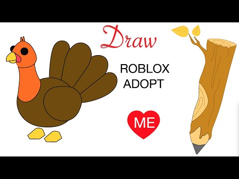 How To Draw A Turkey Roblox Adopt Me Pet Youtube - roblox turkey