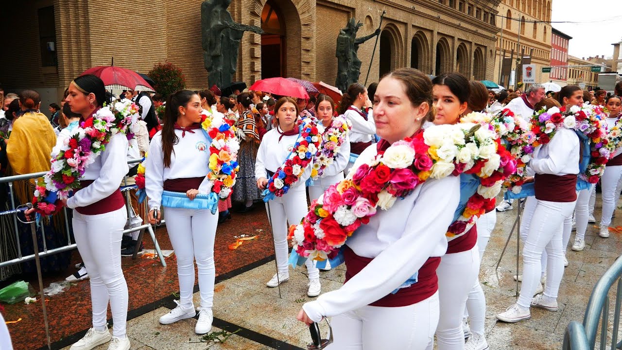 Ofenda de Flores Zaragoza 2024 Plaza del Pilar