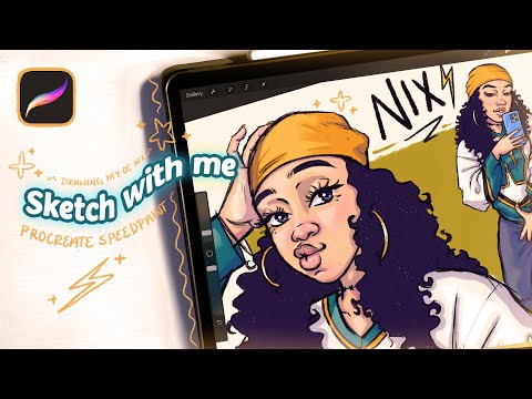 Sketch with me in Procreate ✏️⚡️✨ | Drawing my OC Nix + Life Updates