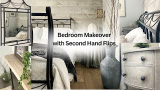 Home Decorating on a Budget:Stunning Bedroom Makeover with Second Hand Flips & Barn Wood Accent Wall