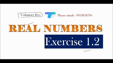 Real Numbers 1.2 Exercise