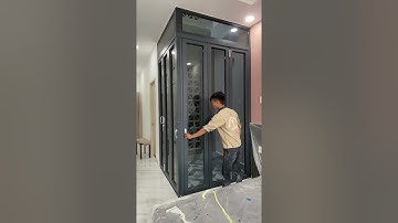 CỬA LÙA XẾP TRƯỢT 6 CÁNH MỞ VUÔNG GÓC HỆ NHÔM 75 PMI VÀ WISDOM NHẬP KHẨU MALAISIA- PHỤ KIỆN SIGICO