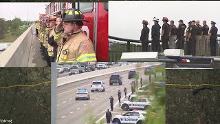 First responders line roads as body of killed deputy returned to Morrow County