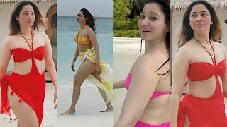 Tamanna Stunning Looks In During Her Maldives Vacation Latest Video