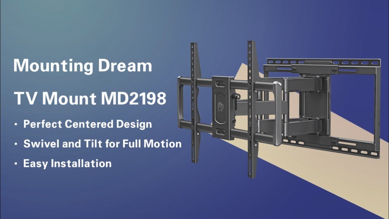 Mounting Dream full motion TV mount MD2198 installation guide YouTube