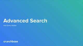 Using our new advanced search