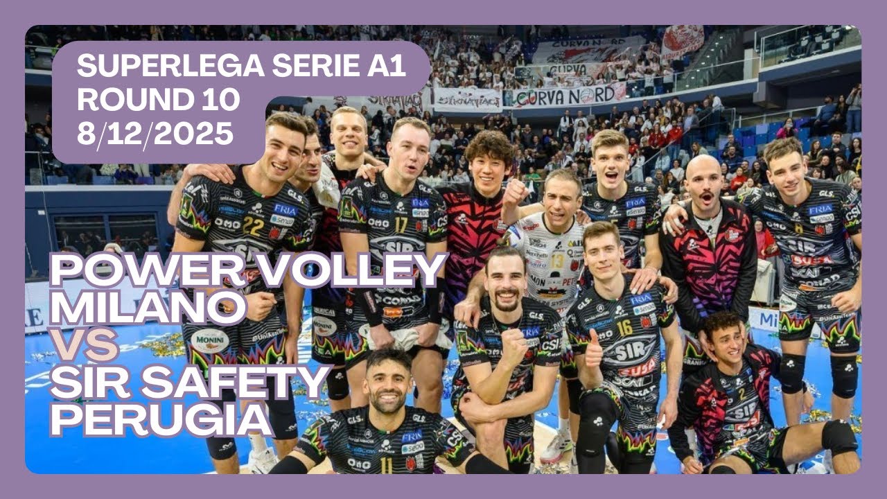 🏐Power Volley Milano vs Sir Safety Perugia | SuperLega 2025/26 Round 10 | Italian League Men