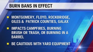 Burn bans in effect