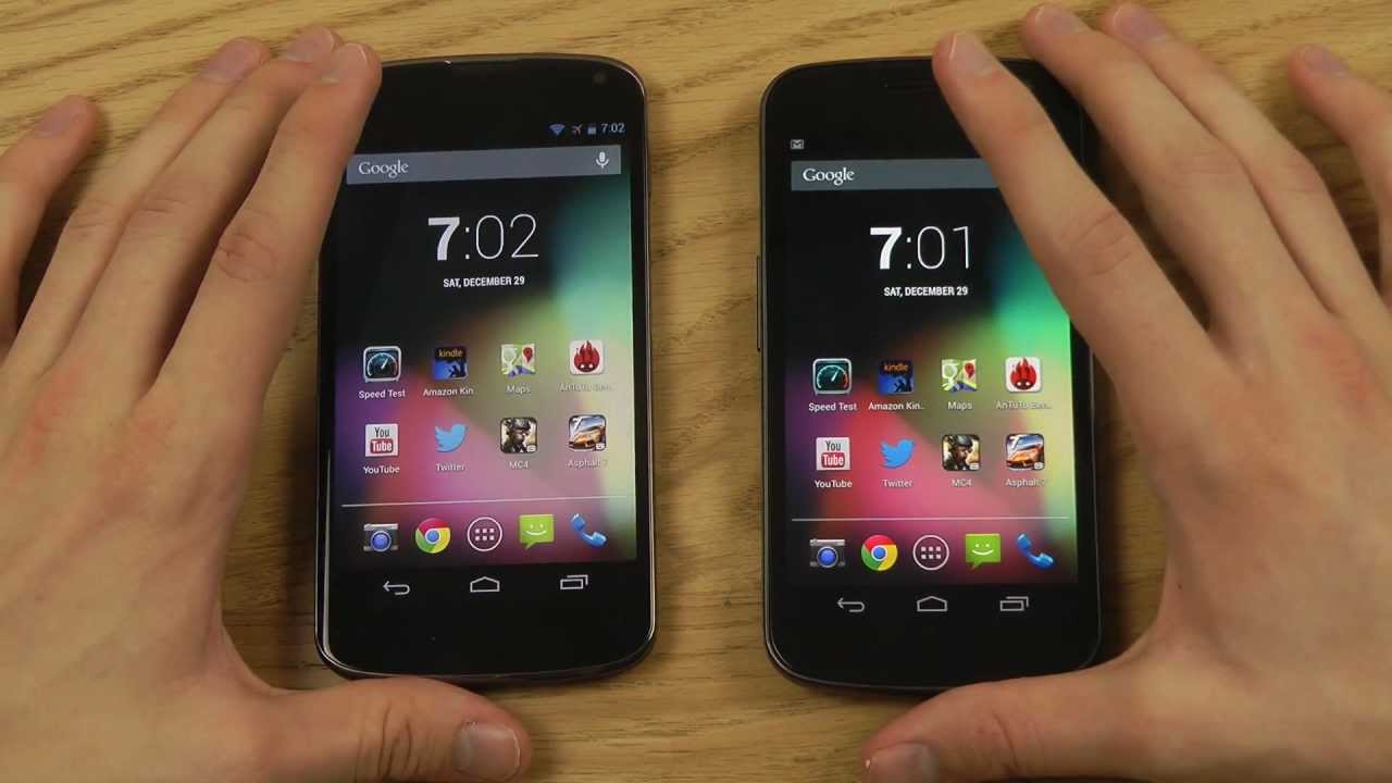 Nexus 4 vs. Galaxy Nexus - YouTube