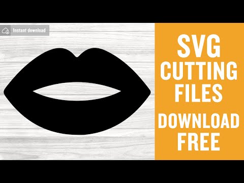 Lips Svg Free Cut Files for Silhouette Instant Download