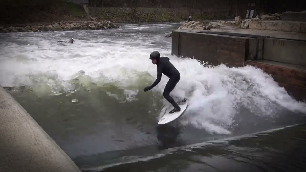 ...meanwhile in Nuremberg, Febr. 23 - Riversurfing @ Nürnberger  Dauerwelle/Fuchsloch