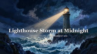 🎵 Lighthouse Storm at Midnight — 1 Hour Coastal Storm Ambient Mix Profile