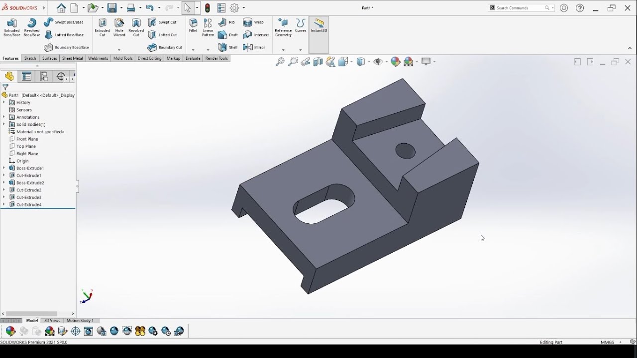 Solidworks Tutorial for beginners Exercise 6 - YouTube