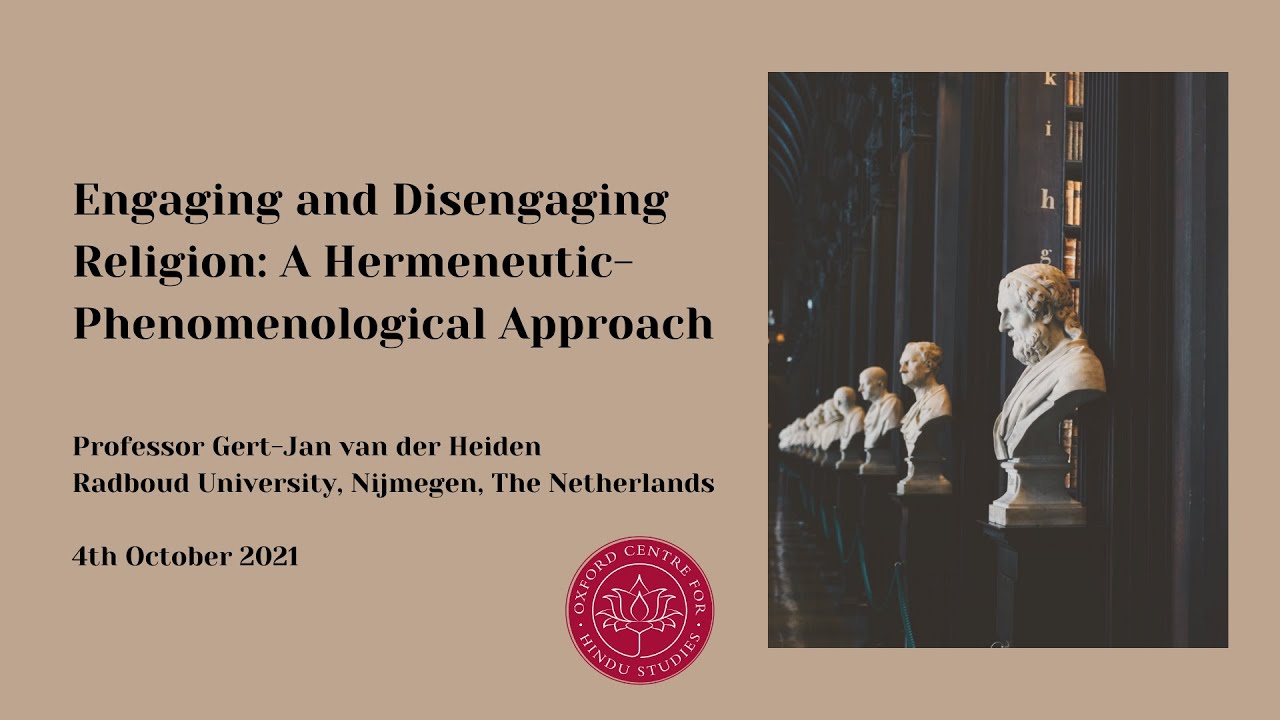 Engaging and Disengaging Religion - Professor Gert-Jan van der Heiden