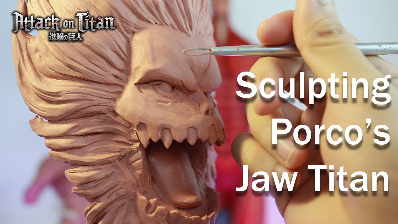Sculpting Porco Galliard's Jaw Titan in Clay | Attack on Titan