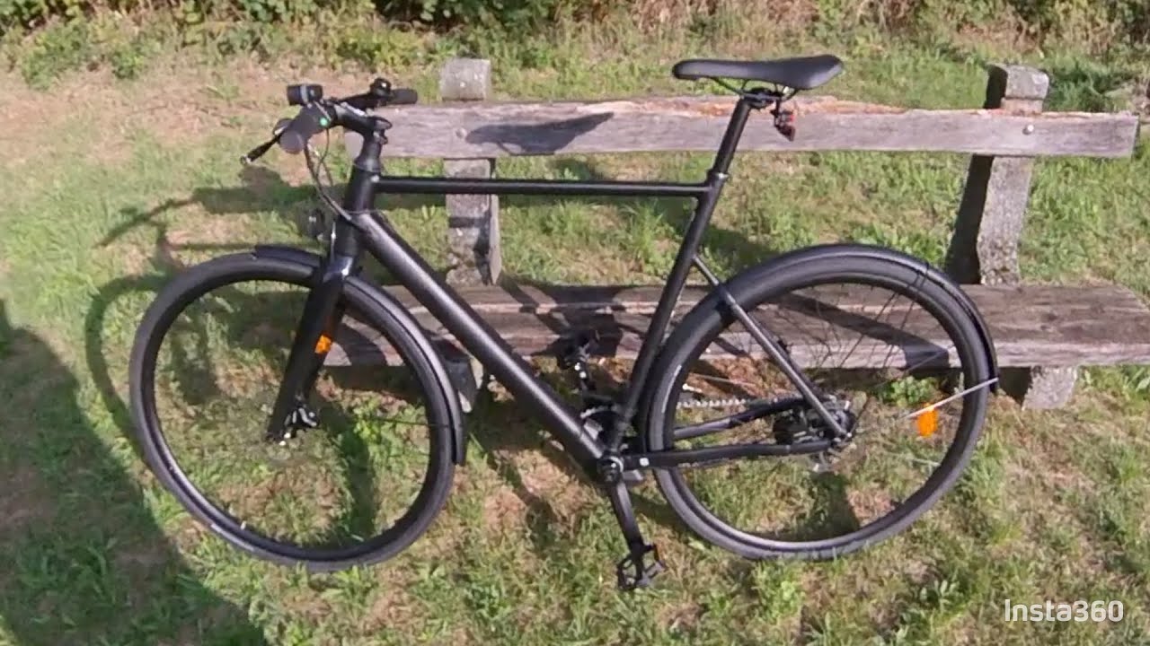 BTWIN city speed 900e elektromos kerékpár a Decathlonból, beépített GPS-szel