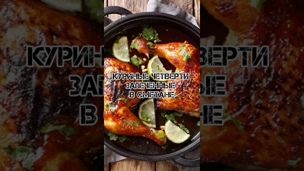 Отличный вариант ужина: запеченные куриные четверти в сметане 👍