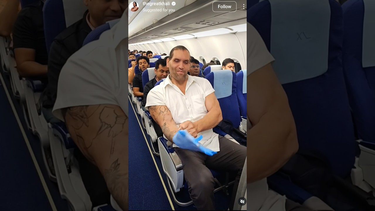 The Great Khali In Plane | Wrestling News | 