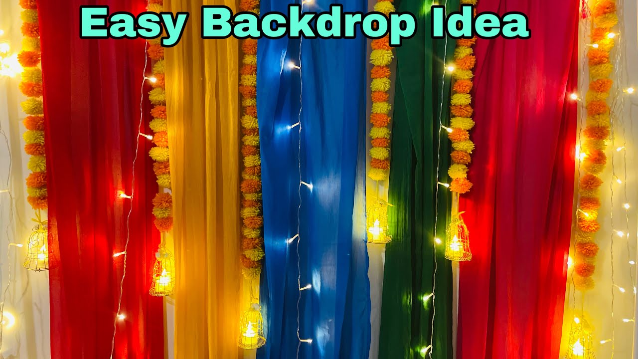 Pooja DecorationsSimple DIY Pooja Backdrop DecorPooja Backdrop IdeasDiwali Decor Ideas at