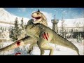 5x CARNOTAURUS vs ALLOSAURUS vs SCORPIOS REX vs INDORAPTOR - Jurassic World Evolution 2