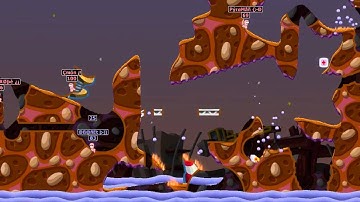 Worms Armageddon (Project X) : Worst Kami-Glider Fail Ever