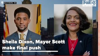 Sheila Dixon, Mayor Scott make final push on eve of Baltimore mayoral election