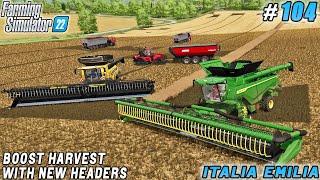 Millions in Automated Sales, New Headers Boost Grain Combines | Italian Farm | FS 22 | ep #104