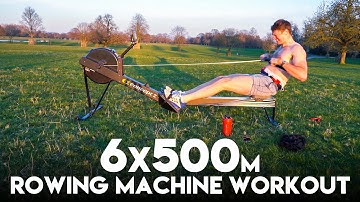 6x500m Rowing Machine Workout | Row Along