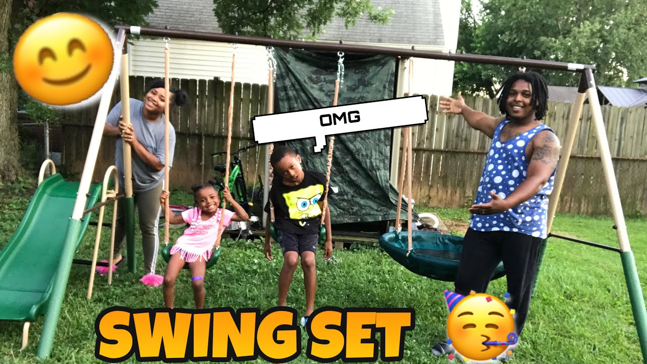 WE FINALLY PUT UP OUR SWING SET !! XDP RECREATION SWING SET YouTube