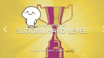 Sudoku Game | Hard Level Challenge 33 | Level Up your brain power | Enjoy the Mind Game