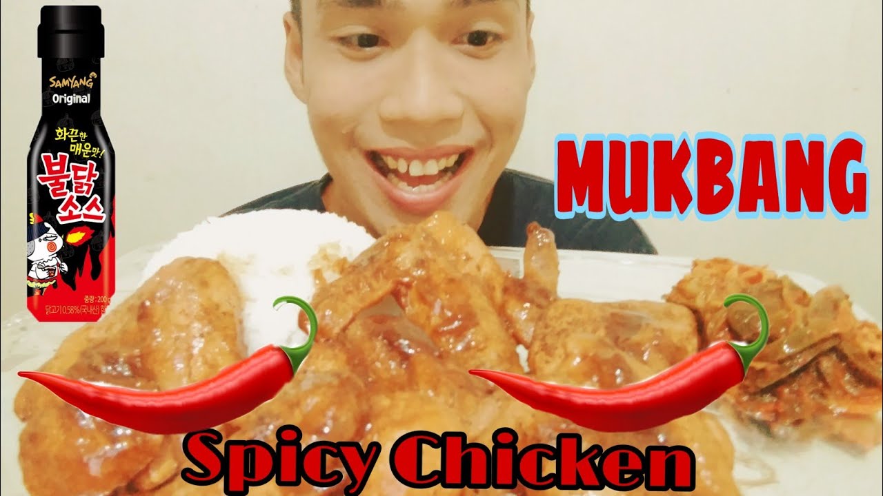 SPICY CHICKEN MUKBANG (NO TALKING) - YouTube