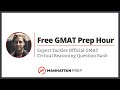 Free GMAT Prep Hour: Expert Tackles an Official GMAT Critical Reasoning Question Bank