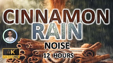 Soothing Cinnamon Rain Noise | 12 Hours BLACK SCREEN | Study, Sleep, Tinnitus Relief & Focus