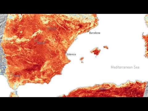 Los satélites de la ESA captan imágenes de hasta 55ºC en la superficie terrestre