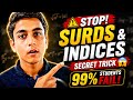Surds & Indices Ka Secret Trick 🤫 | 99% Students Don’t Know This! #maths #surds #indices #youtube