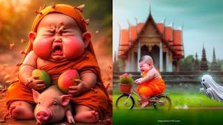 little monk so cute 🌿🌵🥰so cute 🥰💕 monk video💖||cute baby monk #monk#cute #foryou #littlemonk #shivi