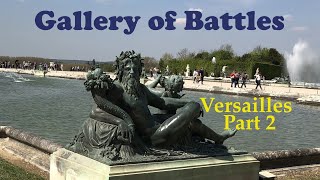 The Gallery of Great Battles at the Palace of Versailles, France.