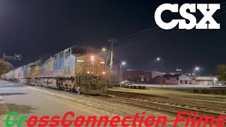 CSXT 5116 CW44AH & 5448 ES40DC Leads G342-06 Empty Grain train SB W/A Horntap Hornshow
