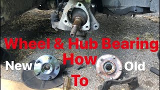 HOW TO REPLACE FRONT WHEEL BEARING ON YOUR CAR / 2007 SATURN AURA WHEEL & HUB BEARING REPLACEMENT