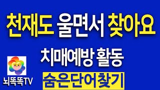 1문제 찾아도  눈썰미 천재  숨은단어찾기,두뇌운동,치매예방,단어퀴즈,치매테스트,낱말퀴즈 #320