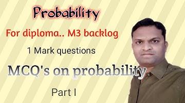 MSBTE | Diploma M3 G scheme | Probability | MCQ on Probability | Part I