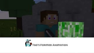 The Creeper exploded at me minecraft animation