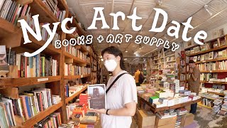 ART DATE IN NYC ♥ exploring book stores, huge art supply shop + a haul