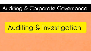 Auditing & Investigation | Calicut University 6th sem Bcom Auditing &  Corporate Governance