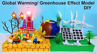 global warming and greenhouse effect working model - science project - diy | howtofunda