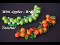 polymer clay apple bracelet FIMO tutorial браслет яблоки из полимерной глины Äpfel Armband DIY