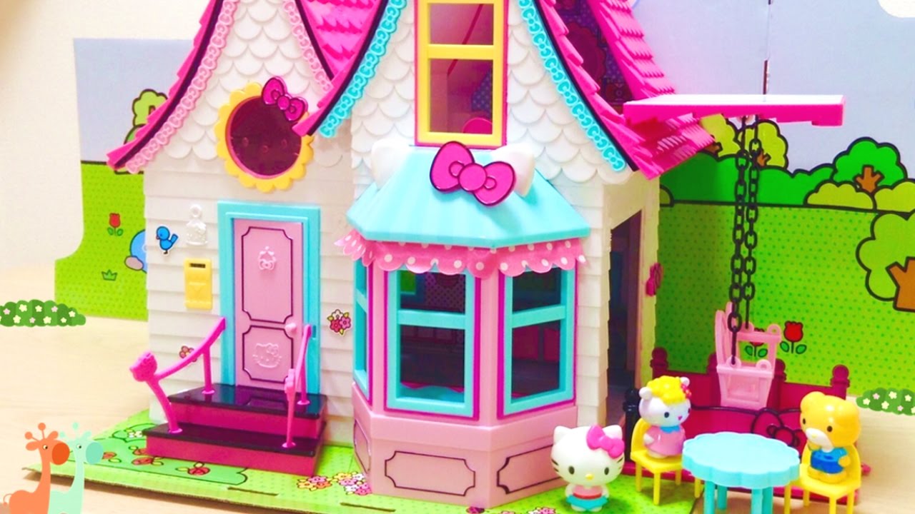 ハローキティのかわいいお家 ドールハウス Hello Kitty Doll House Cute House Youtube