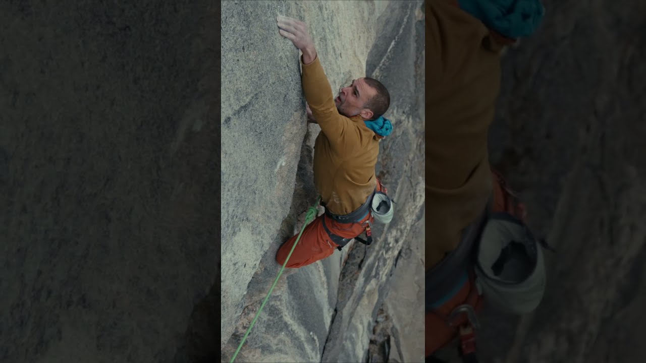 Josh working the crux pitch
