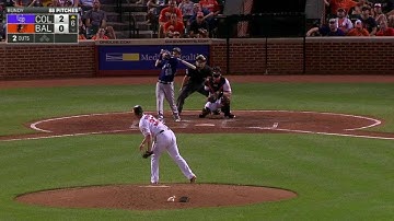 COL@BAL: Dahl crushes his first career home run