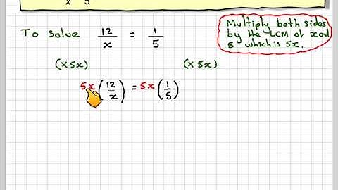 Solving equations with x in the denominator 01